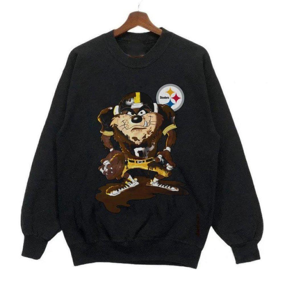 Taz Tasmanian Devil Steelers Looney Tunes Retro Sweatshirt